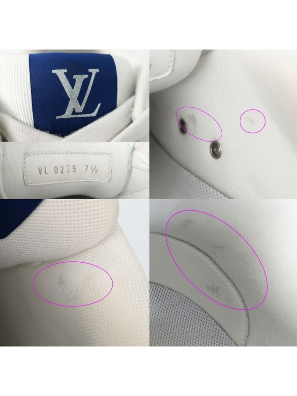 Louis Vuitton Classic Sneakers 1 Ahsv3 Marine Blue White Gray - Picture 9 of 10